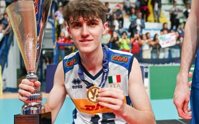 Il libero della Top Volley, Matteo Staforini, campione d’Europa con l’Italia U20