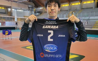 Akira Sawada con la Top Volley Cisterna per il progetto Jtb Italy